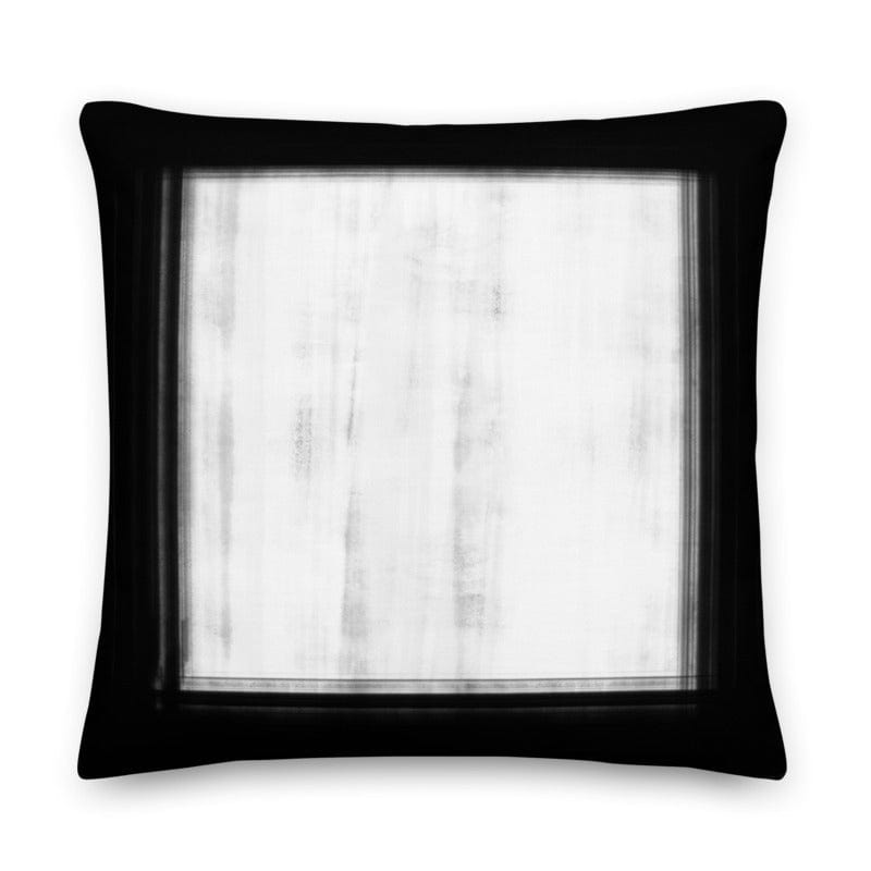 Shop Black Brush Border On White Modern Art Accent Pillow Cushion, Throw Pillows, USA Boutique