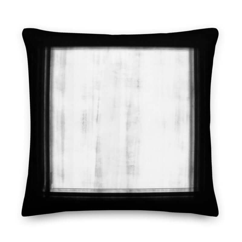Black Brush Border On White Modern Art Accent Pillow Cushion, Throw Pillows, $ 58.00, A Moment Of Now™