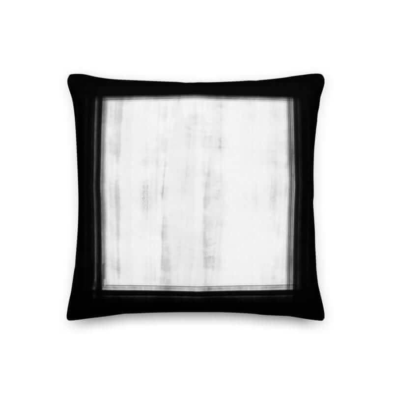 Black Brush Border On White Modern Art Accent Pillow Cushion, Throw Pillows, $ 52.50, A Moment Of Now™