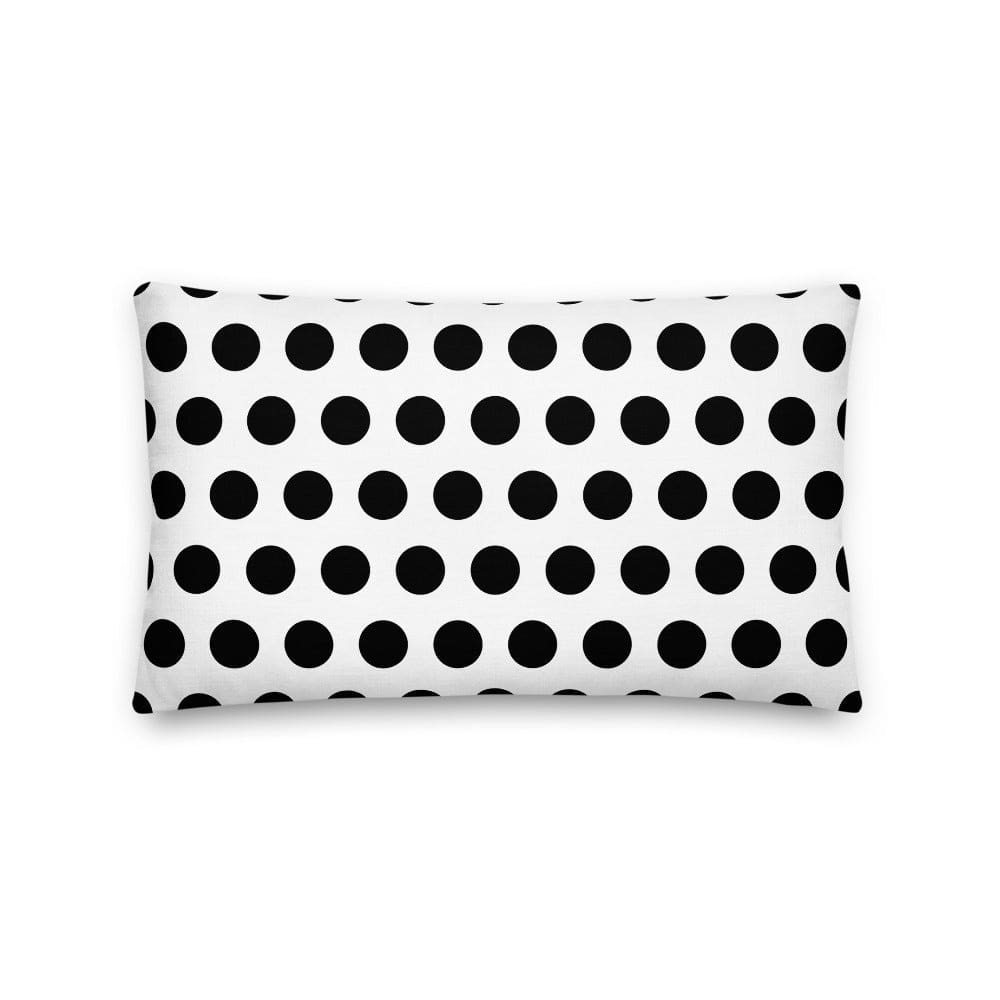 Shop Black Polka Dots on White Premium Decorative Accent Throw Pillow Cushion, Pillow, USA Boutique
