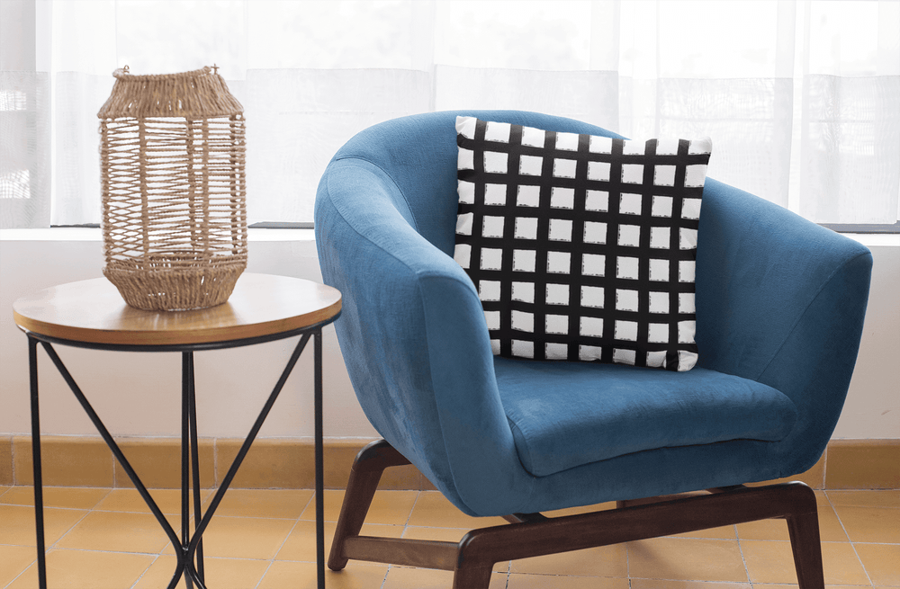Black Square Geometric Decorative Accent Throw Pillow Cushion, Pillow, $ 61.50, A Moment Of Now™