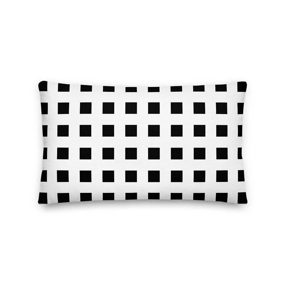 Black Square Geometric Pattern Decorative Throw Pillow Cushion, Pillow, $ 61.50, A Moment Of Now™