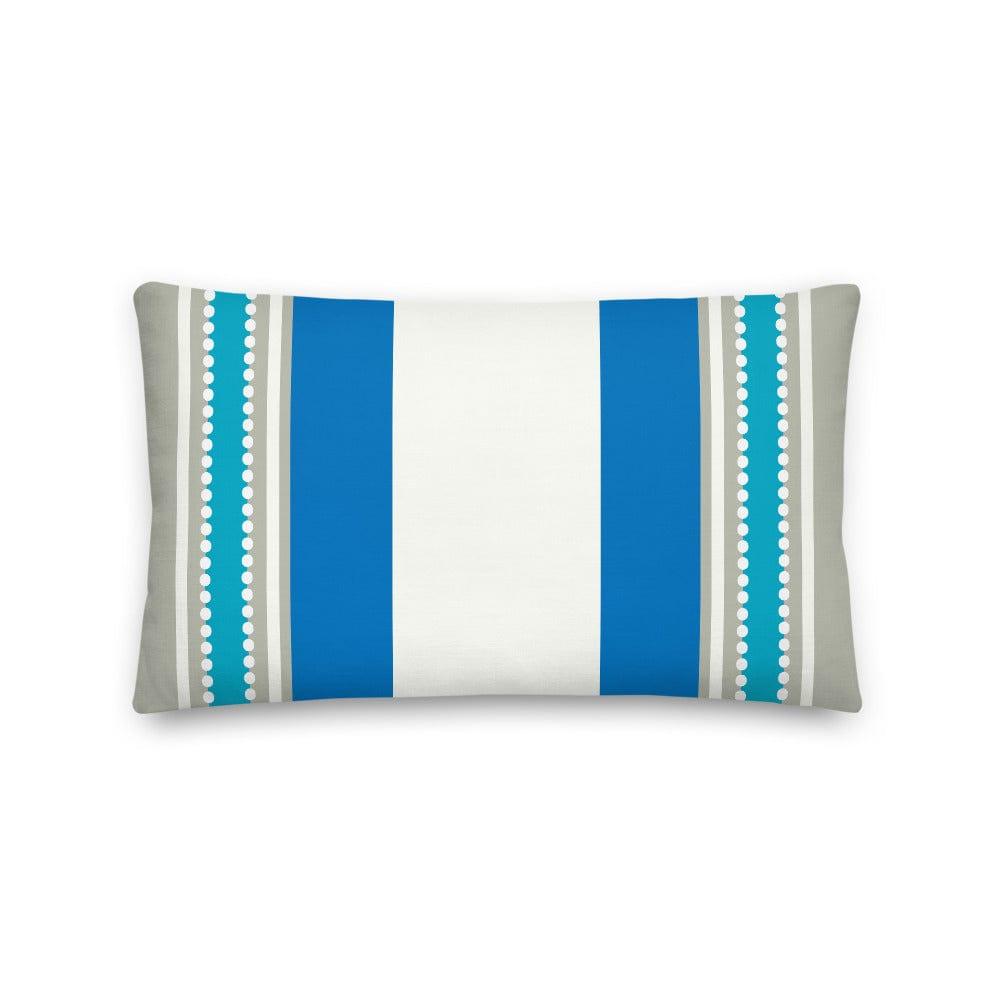 Blue Island Stripes Decorative Pillow | Tropical Coastal Beach Decor, Throw Pillows, $ 61.50, A Moment Of Now™