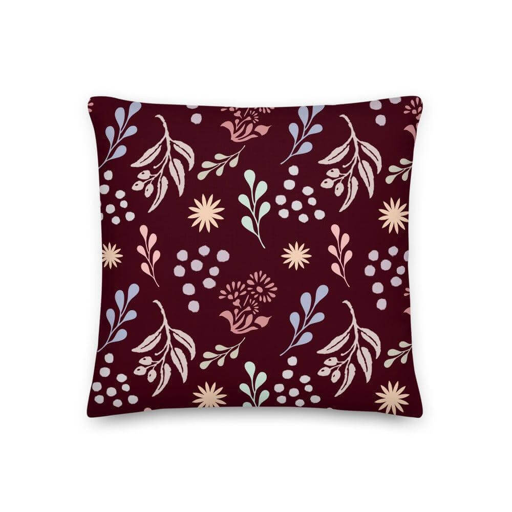 Bohemian Christy Decorative Throw Pillow Cushion - Dark Red, Pillow, $ 64.50, A Moment Of Now™