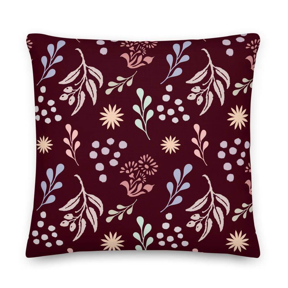 Bohemian Christy Decorative Throw Pillow Cushion - Dark Red, Pillow, $ 64.50, A Moment Of Now™