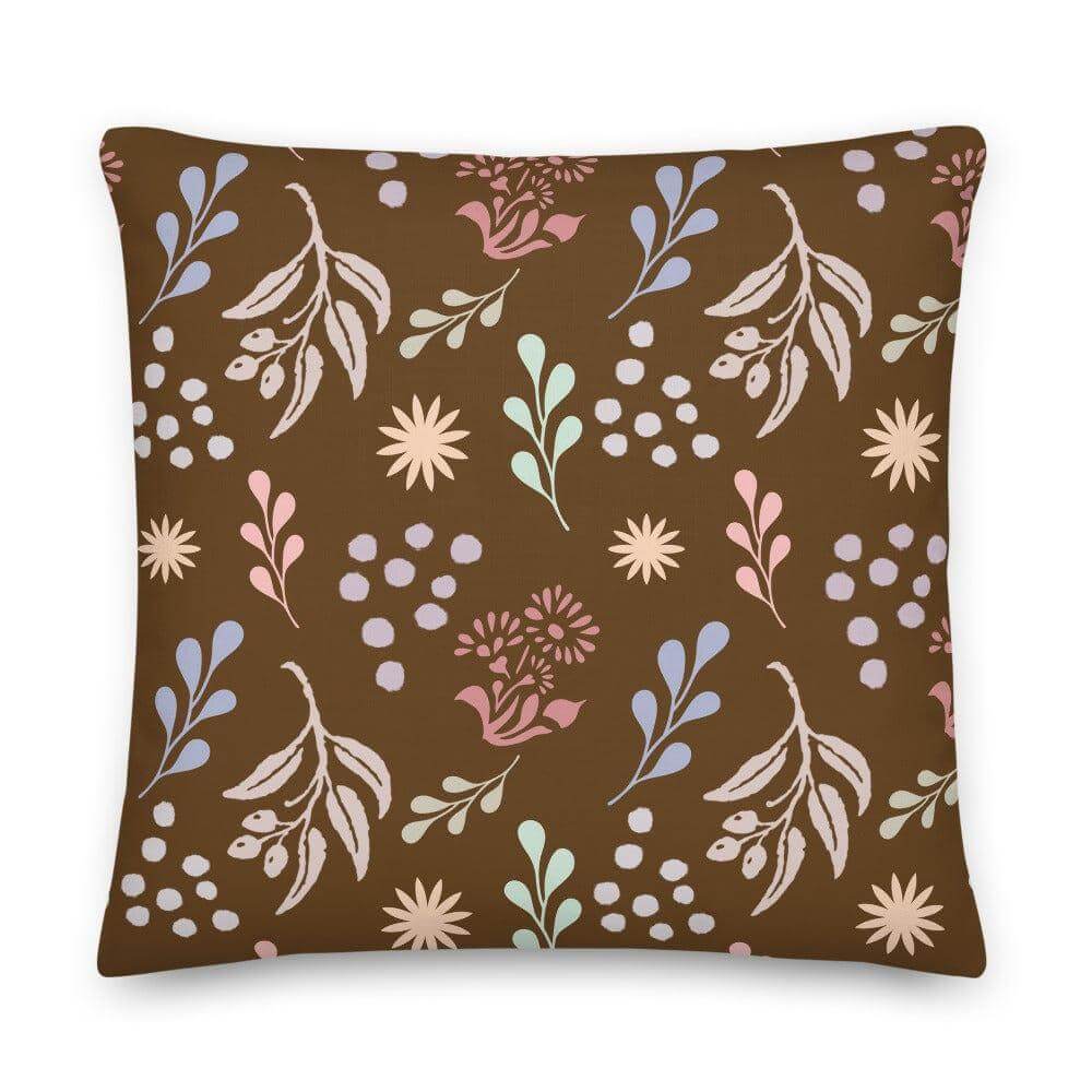 Bohemian Christy Pattern Decorative Throw Pillow Cushion - Dark Brown, Pillow, $ 64.50, A Moment Of Now™