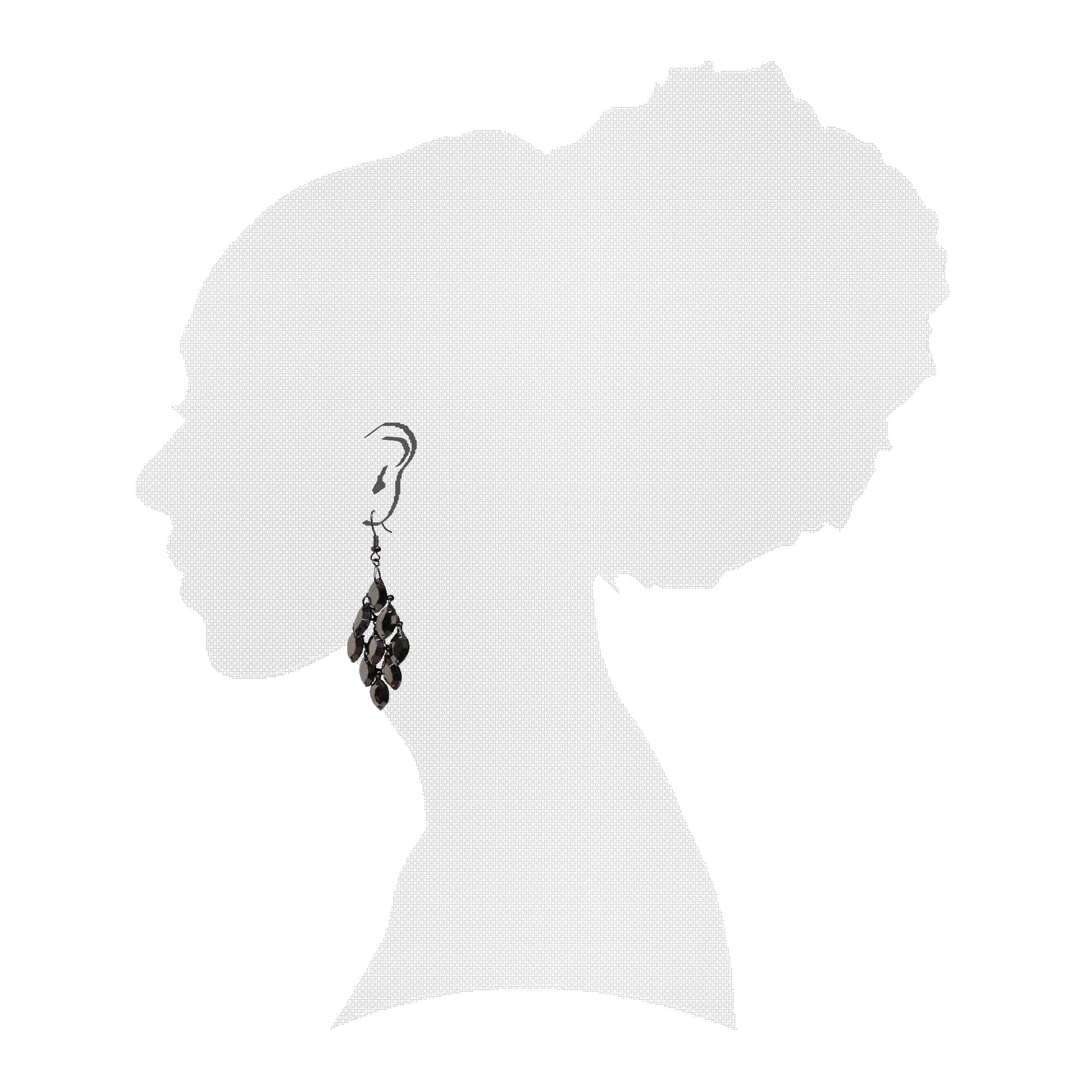 Shop Boho Women's Chandelier Faceted Beads Dangle Drop Earrings for Women Dark Grey, Earrings, USA Boutique