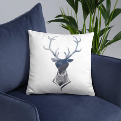 Shop Buck Deer snow Mountain Throw Throw Pillow Cushion, Pillows, USA Boutique