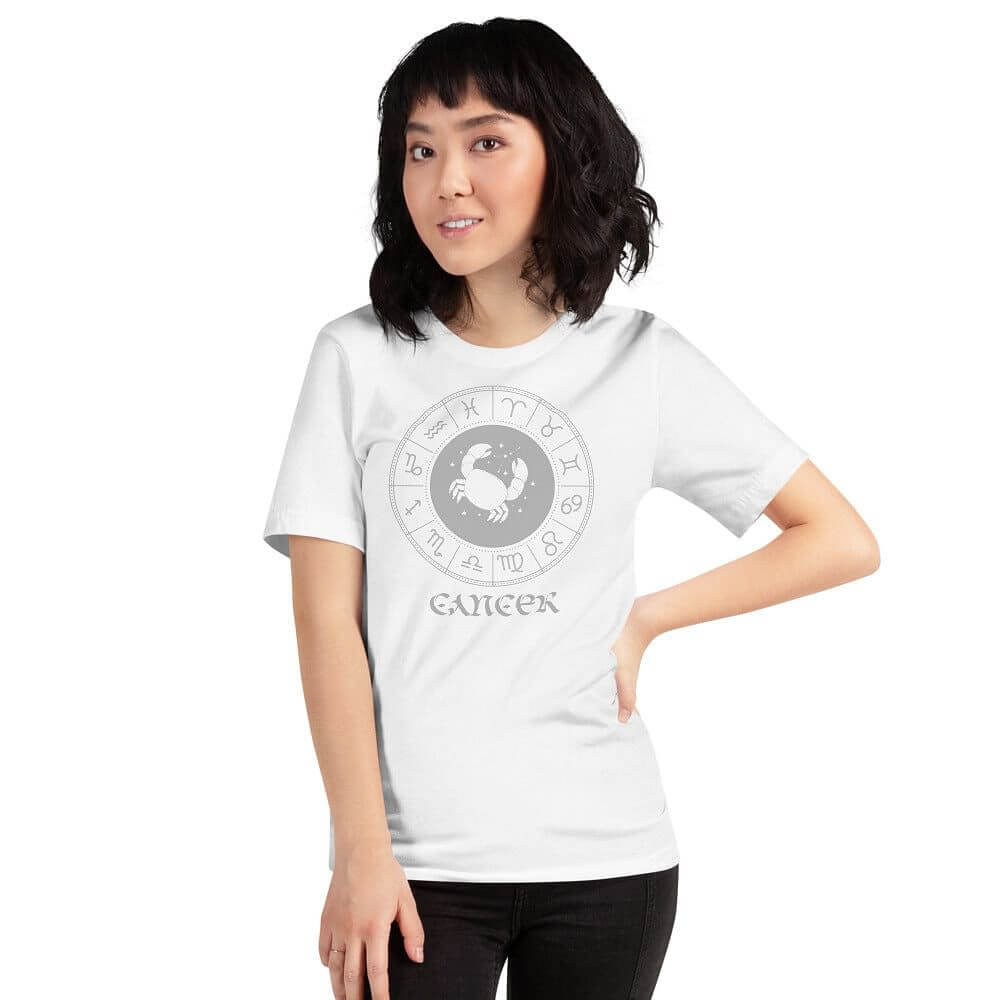 Cancer Zodiac Sign Birthday Short-Sleeve Unisex T-Shirt, Tees, $ 33.44, A Moment Of Now™
