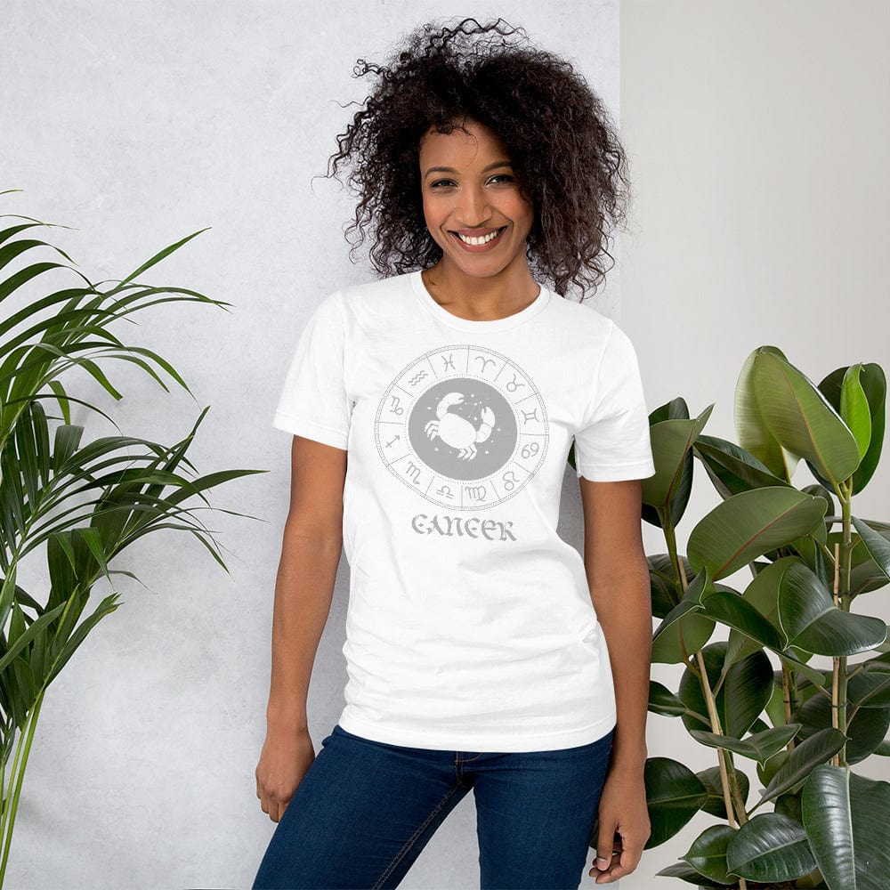 Cancer Zodiac Sign Birthday Short-Sleeve Unisex T-Shirt Tees A Moment Of Now Women’s Boutique Clothing Online Lifestyle Store