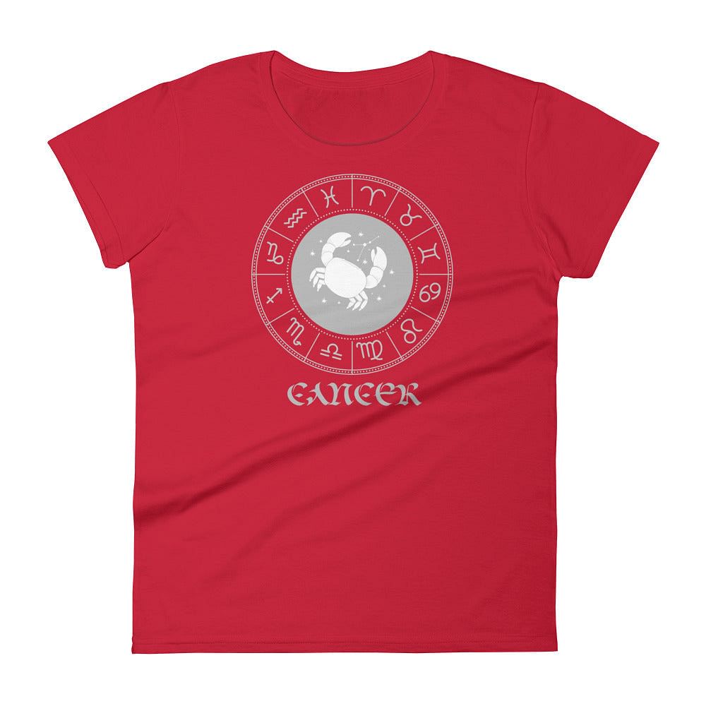 Shop Cancer Zodiac Sign Birthday Women's Short Sleeve T-shirt, Tees, USA Boutique