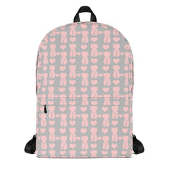 Shop Cat and It's Tail Pink Grey Backpack, Backpack, USA Boutique