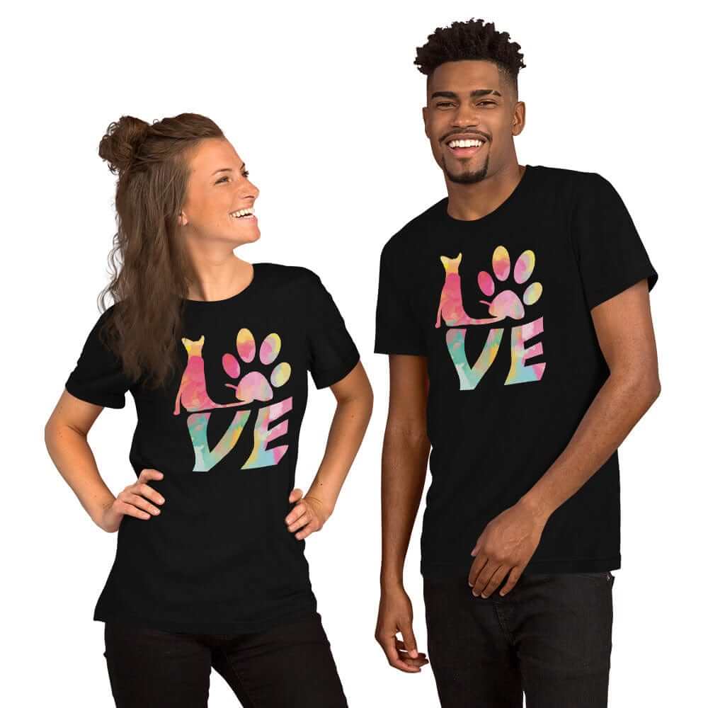 Cat Paw Love Pastel Graphic Unisex T-Shirt | Cute Cat Lover Tee, Tees, $ 30.44, A Moment Of Now™