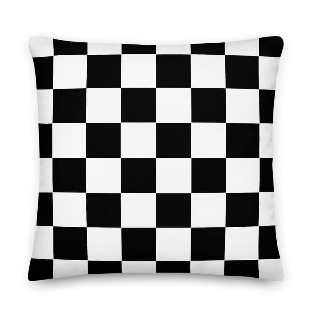 Check Pattern Black & White Geometric Decorative Throw Pillow Cushion, Pillow, $ 64.50, A Moment Of Now™