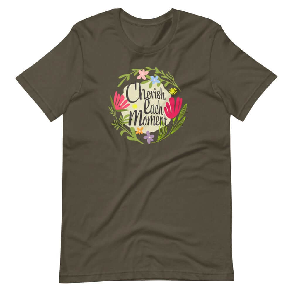 Cherish Each Moment Spring Flower Short-Sleeve Unisex T-Shirt, T-shirts, $ 34.00, A Moment Of Now™