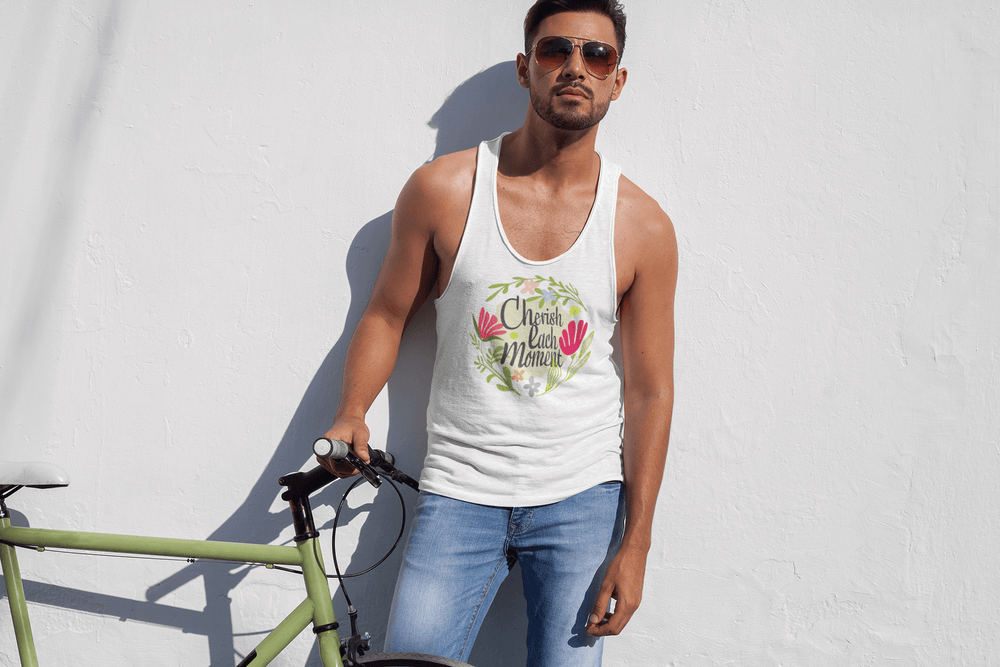 Cherish Each Moment Spring Flowers Unisex Tank Top, Tank Top, $ 33.50, A Moment Of Now™
