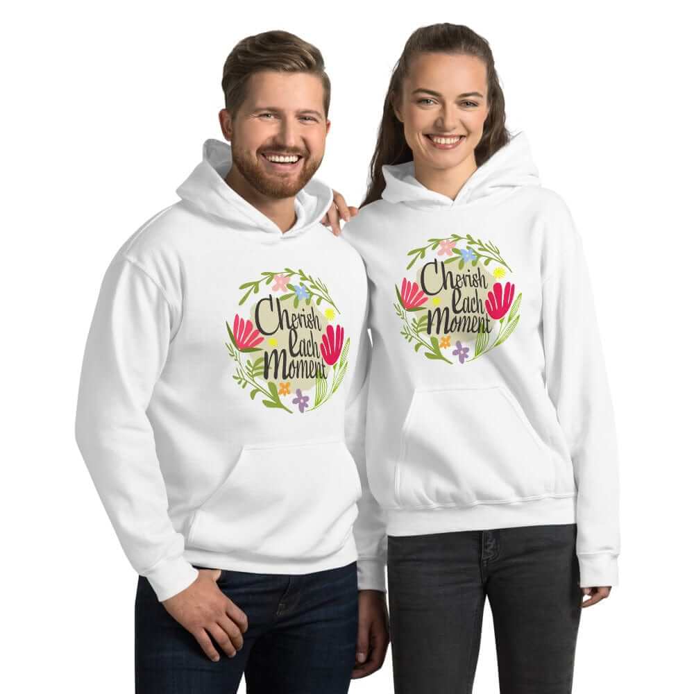 Cherish Each Moment Spring Flowers Unisex Hoodie, Hoodie, $ 41.50, A Moment Of Now™
