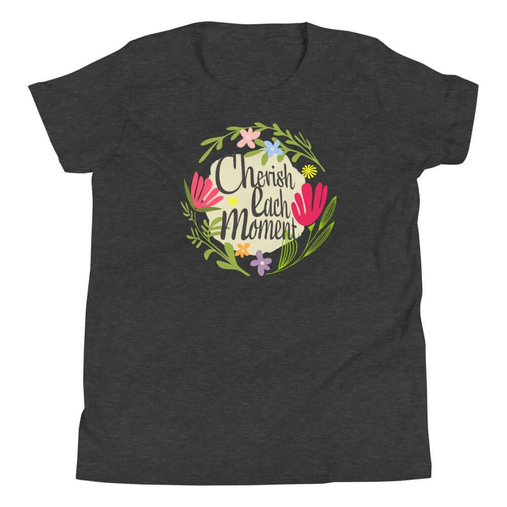 Cherish Each Moment Spring Flowers Youth Short Sleeve T-Shirt, Tees, $ 27.50, A Moment Of Now™