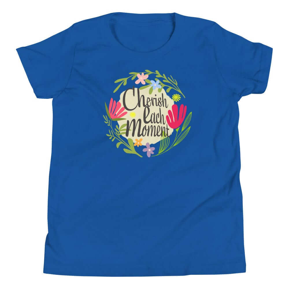 Cherish Each Moment Spring Flowers Youth Short Sleeve T-Shirt, Tees, $ 27.50, A Moment Of Now™