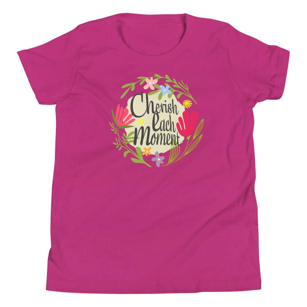 Cherish Each Moment Spring Flowers Youth Short Sleeve T-Shirt, Tees, $ 27.50, A Moment Of Now™