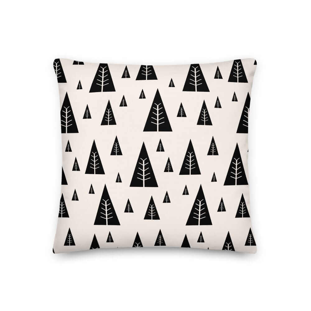 Christmas Holiday Tree Pattern Black Decorative Throw Pillow Cushion, Pillow, $ 64.50, A Moment Of Now™