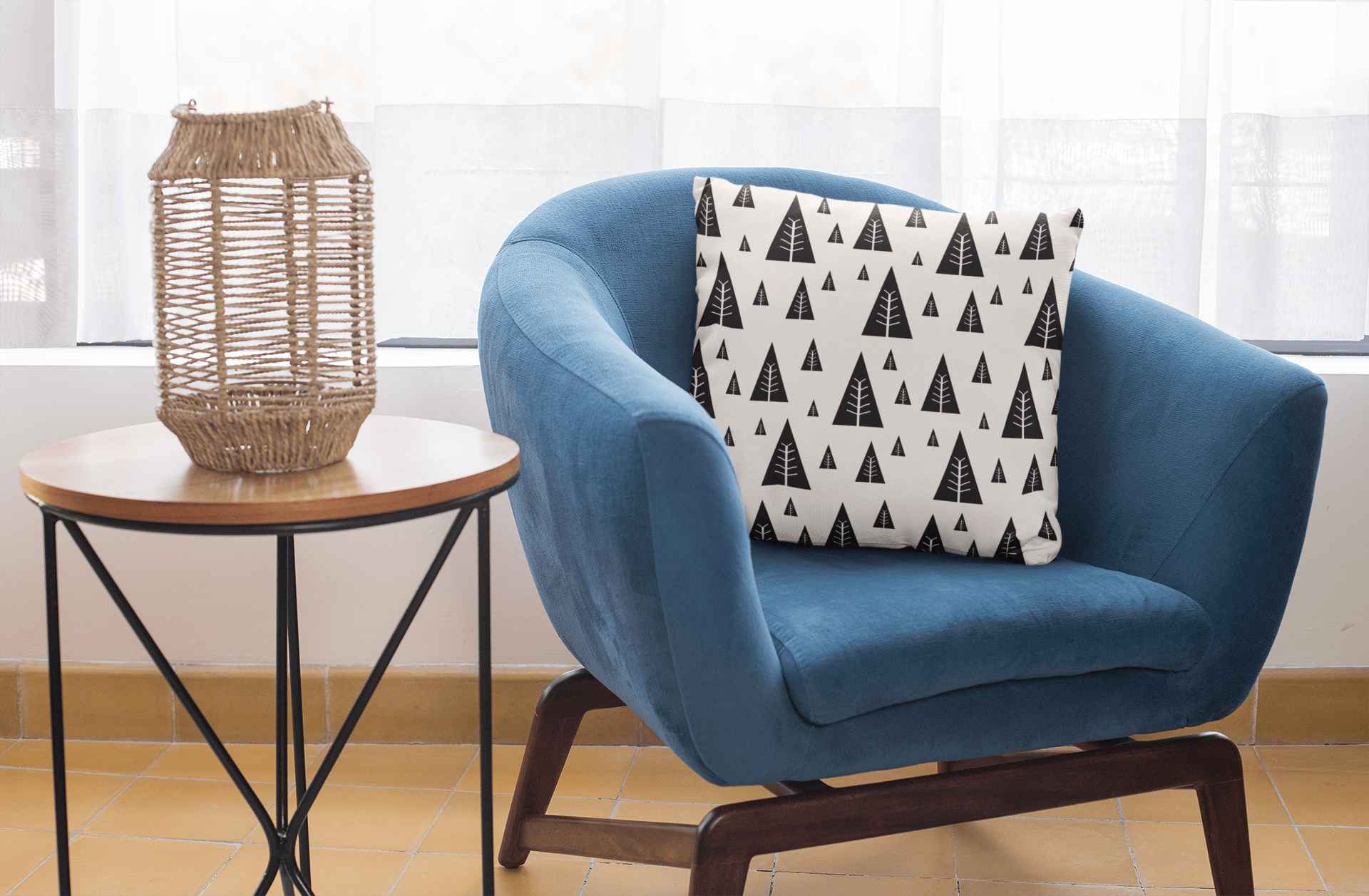 Christmas Holiday Tree Pattern Black Decorative Throw Pillow Cushion Pillow A Moment Of Now Women’s Boutique Clothing Online Lifestyle Store