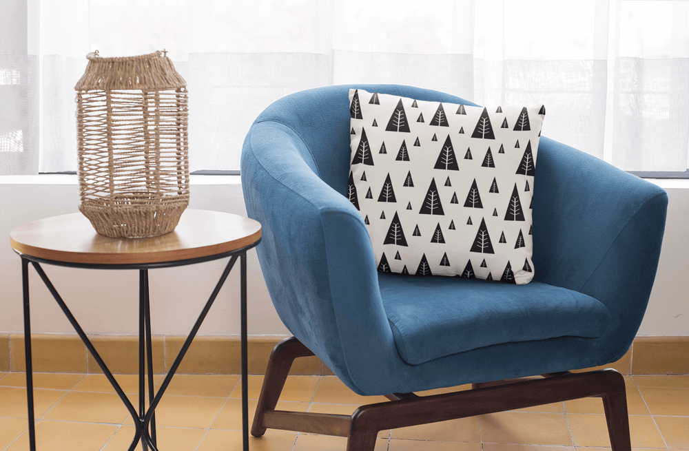 Christmas Holiday Tree Pattern Black Decorative Throw Pillow Cushion, Pillow, $ 64.50, A Moment Of Now™