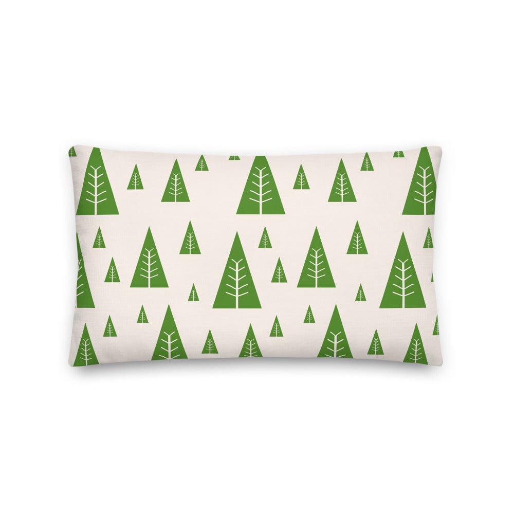 Shop Christmas Holiday Tree Pattern Green Decorative Throw Pillow Cushion, Pillow, USA Boutique