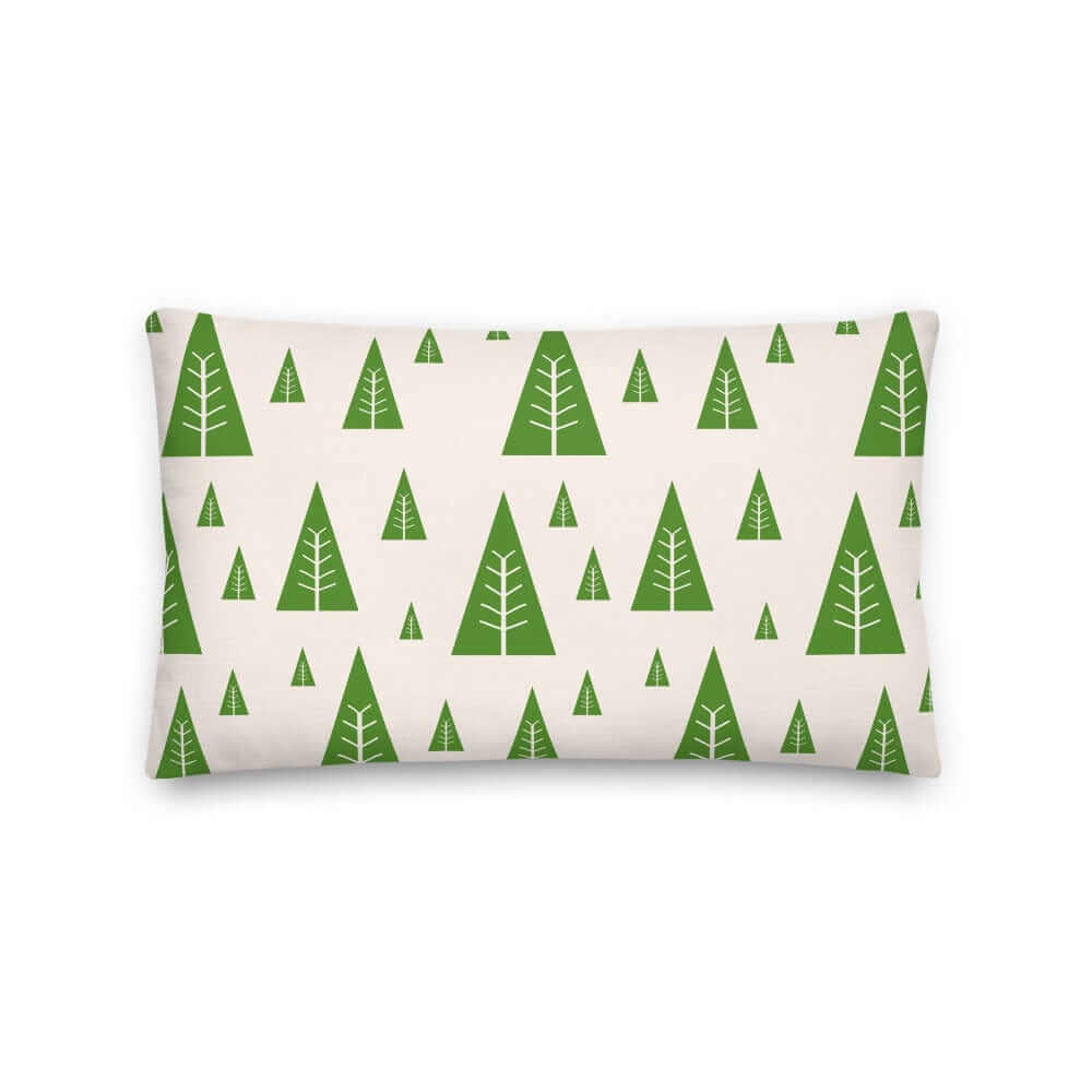 Christmas Holiday Tree Pattern Green Decorative Throw Pillow Cushion, A Moment Of Now, $ 61.50