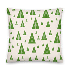 Shop Christmas Holiday Tree Pattern Green Decorative Throw Pillow Cushion, Pillow, USA Boutique