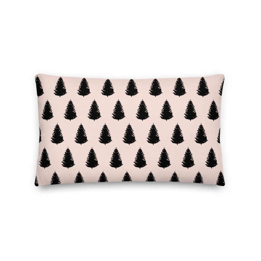 Christmas Tree Holiday Black Light Pink Decorative Throw Pillow Cushion, Pillow, $ 61.50, A Moment Of Now™