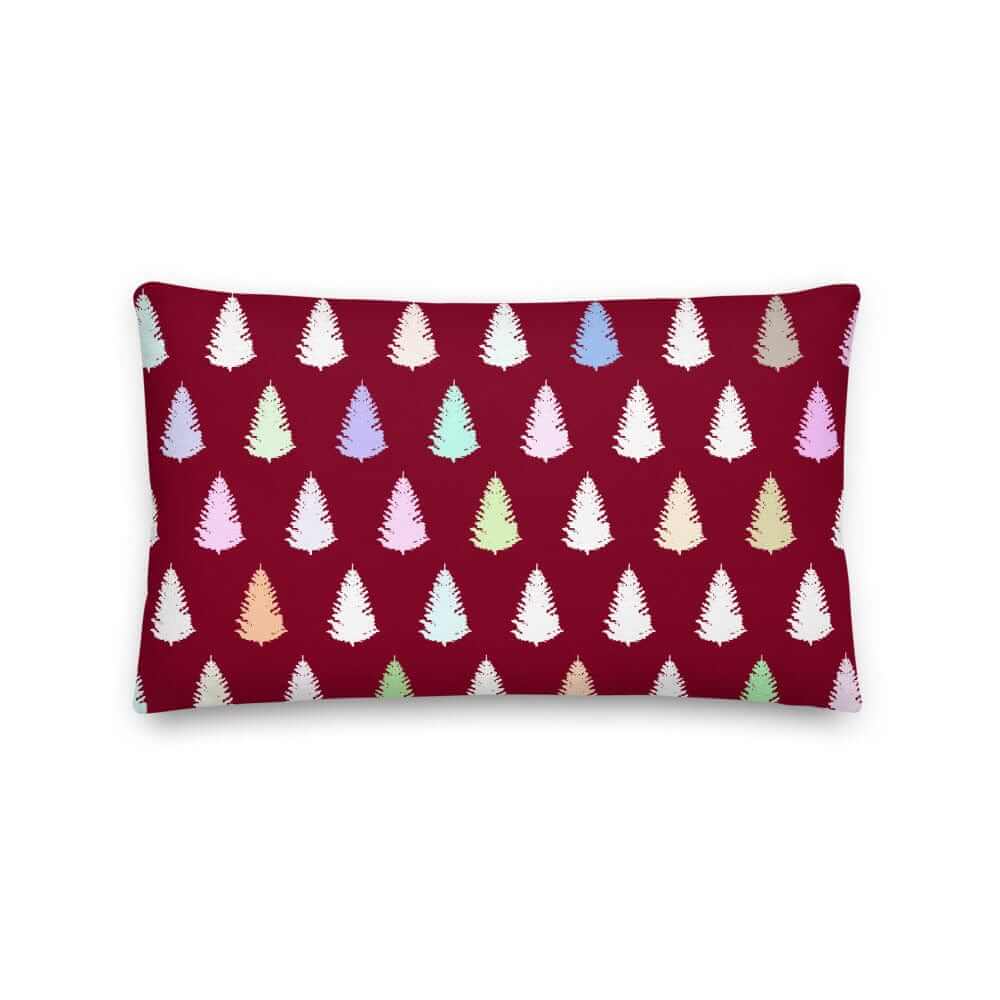 Christmas Tree Holiday Burgundy Decorative Throw Pillow Cushion, Pillow, $ 61.50, A Moment Of Now™