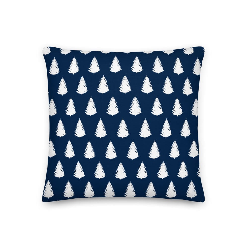 Christmas Tree Holiday White Oxford Blue Decorative Pillow Cushion Pillow A Moment Of Now Women’s Boutique Clothing Online Lifestyle Store