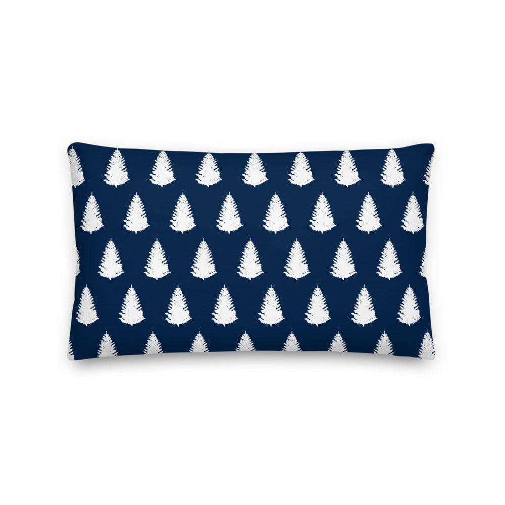 Christmas Tree Holiday White Oxford Blue Decorative Pillow Cushion Pillow A Moment Of Now Women’s Boutique Clothing Online Lifestyle Store