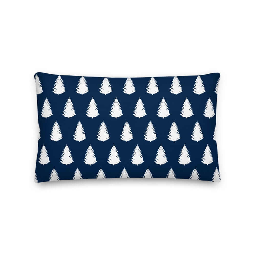 Christmas Tree Holiday White Oxford Blue Decorative Pillow Cushion, Pillow, $ 61.50, A Moment Of Now™