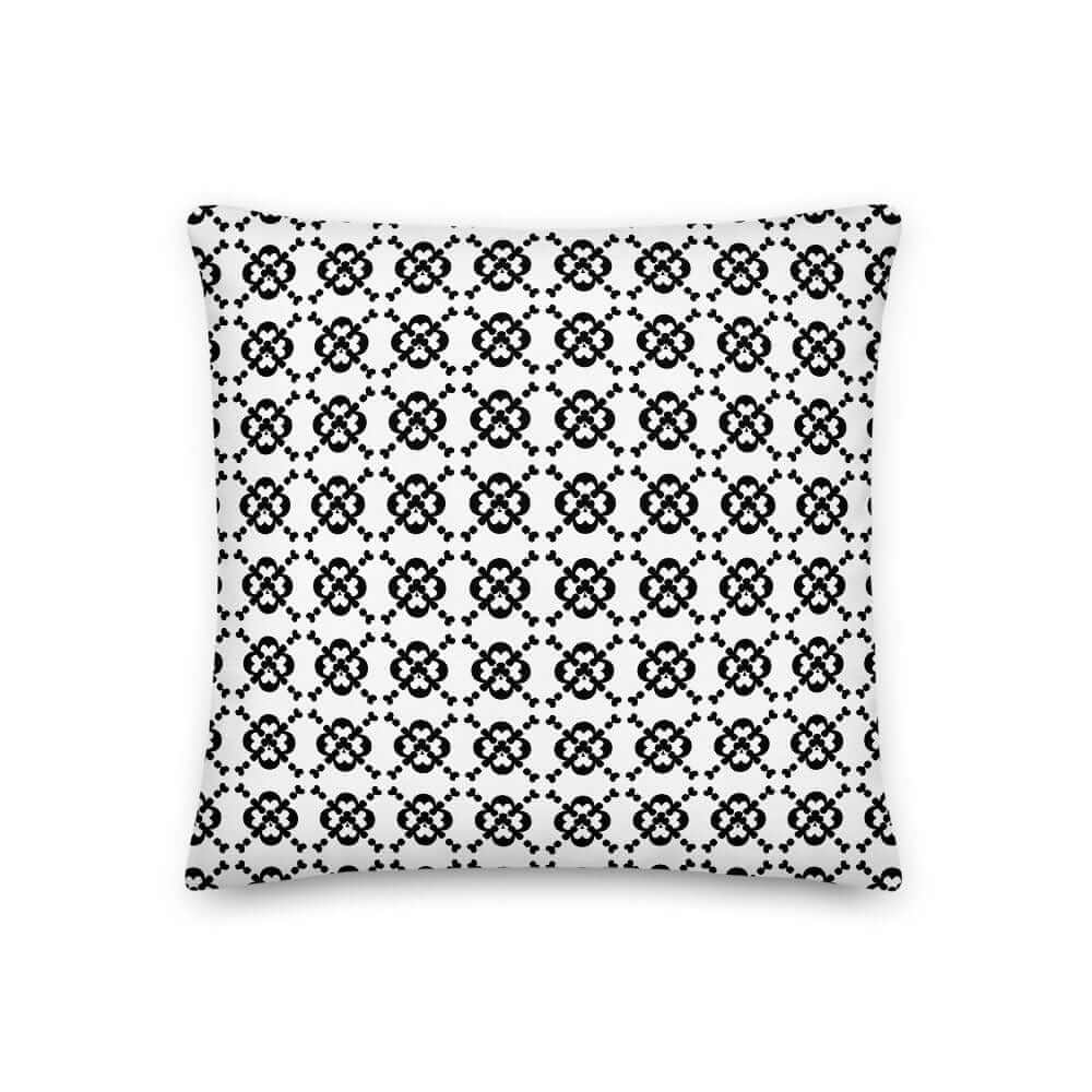 Club Pattern Black on Ivory Decorative Throw Pillow Cushion, Pillow, $ 64.50, A Moment Of Now™