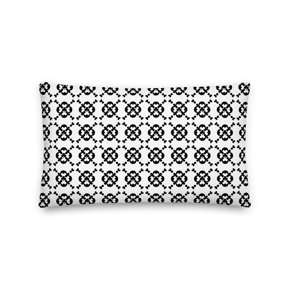 Shop Club Pattern Black on Ivory Decorative Throw Pillow Cushion, Pillow, USA Boutique