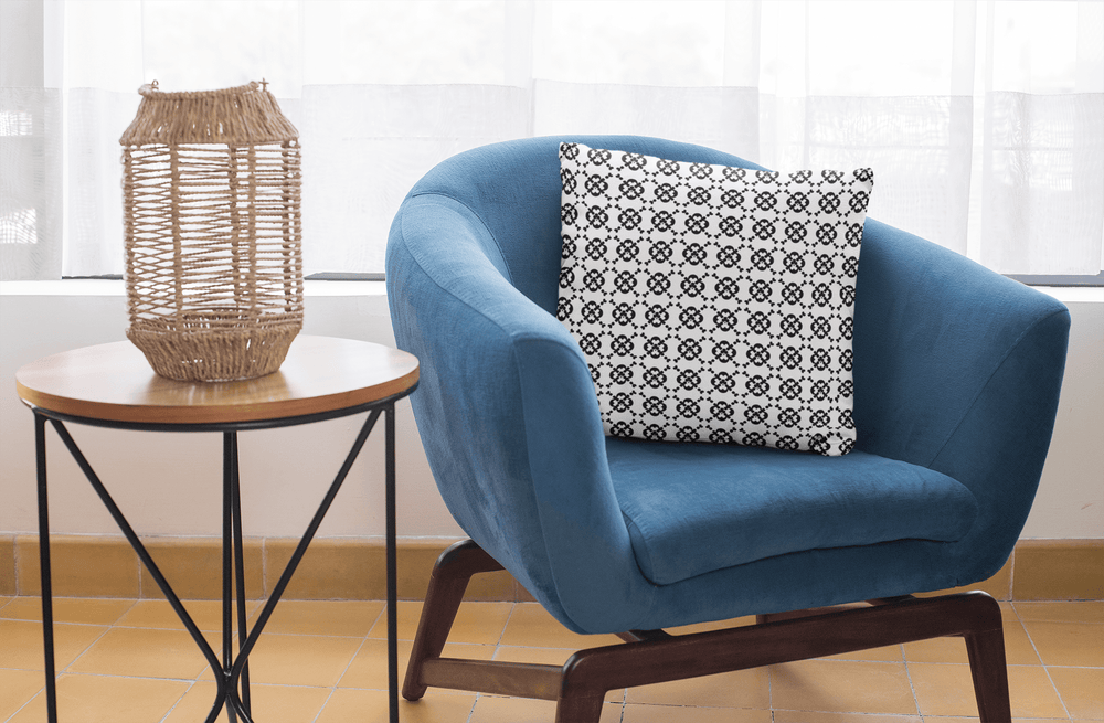 Club Pattern Black on Ivory Decorative Throw Pillow Cushion, Pillow, $ 64.50, A Moment Of Now™