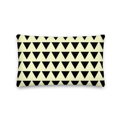 Shop Cream and Black Triangle Pattern Decorative Throw Pillow Cushion, Pillow, USA Boutique