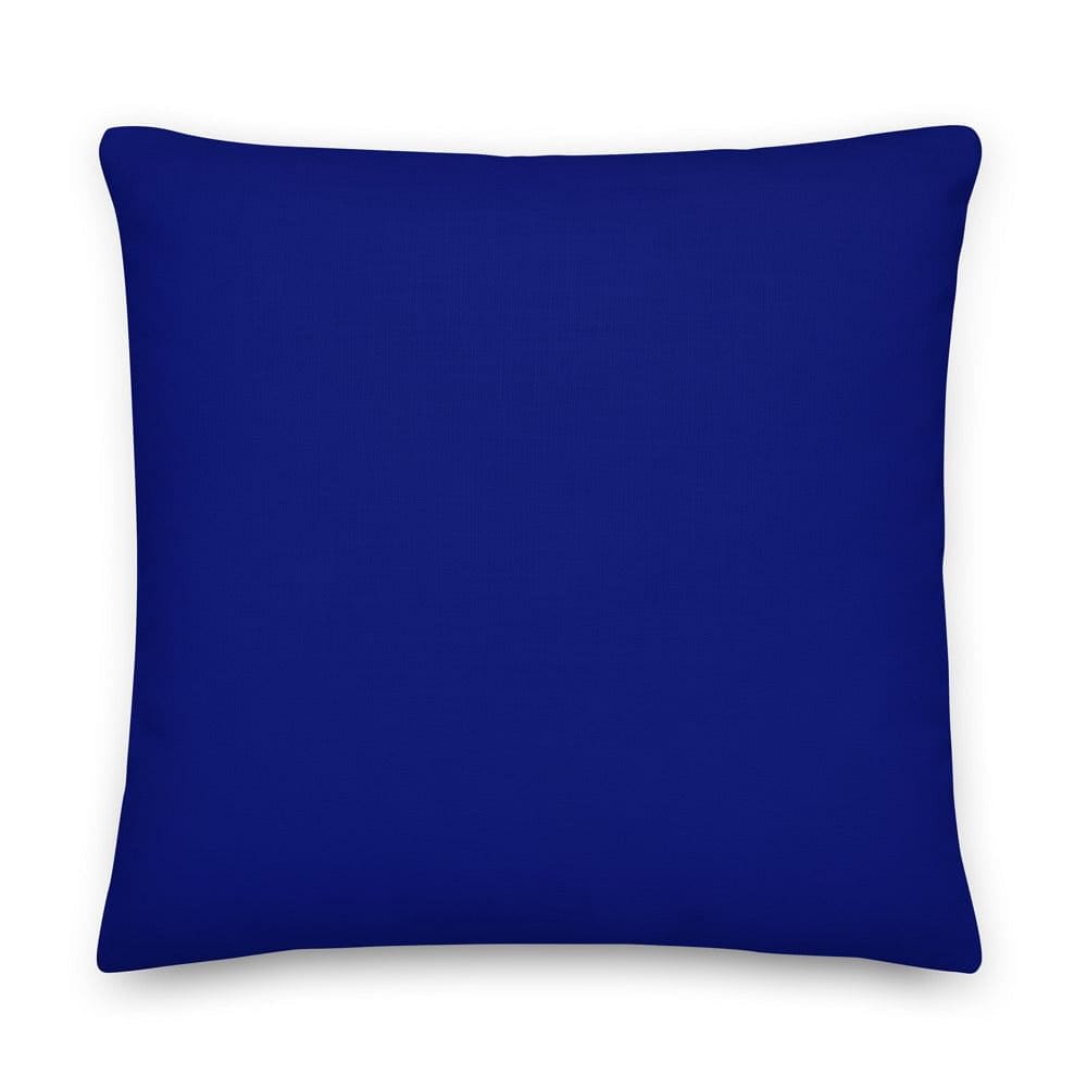 Shop Dark Imperial Blue Solid Color Decorative Throw Pillow Cushion, Pillow, USA Boutique