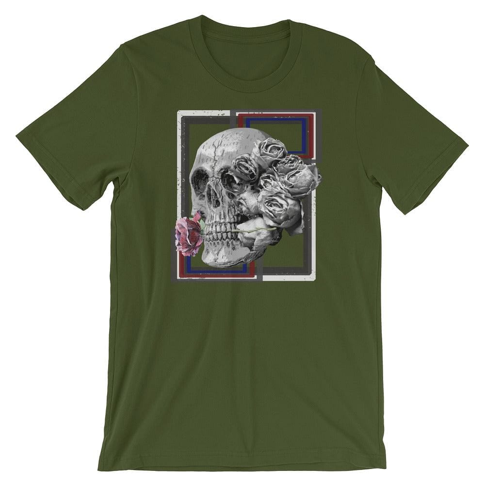 Shop Deadly Love skeleton and Rose Short-Sleeve Unisex T-Shirt, sweatshirts, USA Boutique