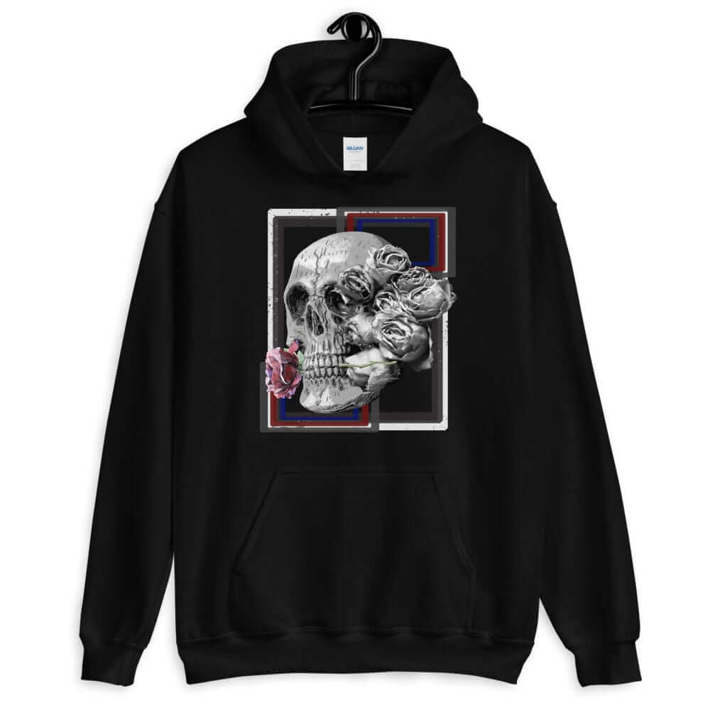 Deadly Love Skull Skeleton and Rose Hoodie | Gothic Fashion, Hoodies, $ 41.24, A Moment Of Now™