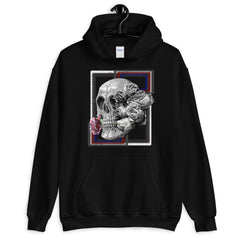 Shop Deadly Love Skull Skeleton and Rose Unisex Hoodie, Hoodie, USA Boutique