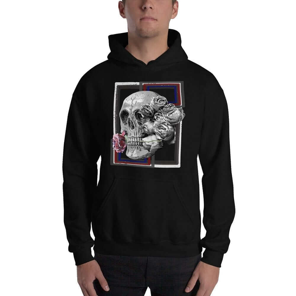 Deadly Love Skull Skeleton and Rose Hoodie | Gothic Fashion, Hoodies, $ 41.24, A Moment Of Now™