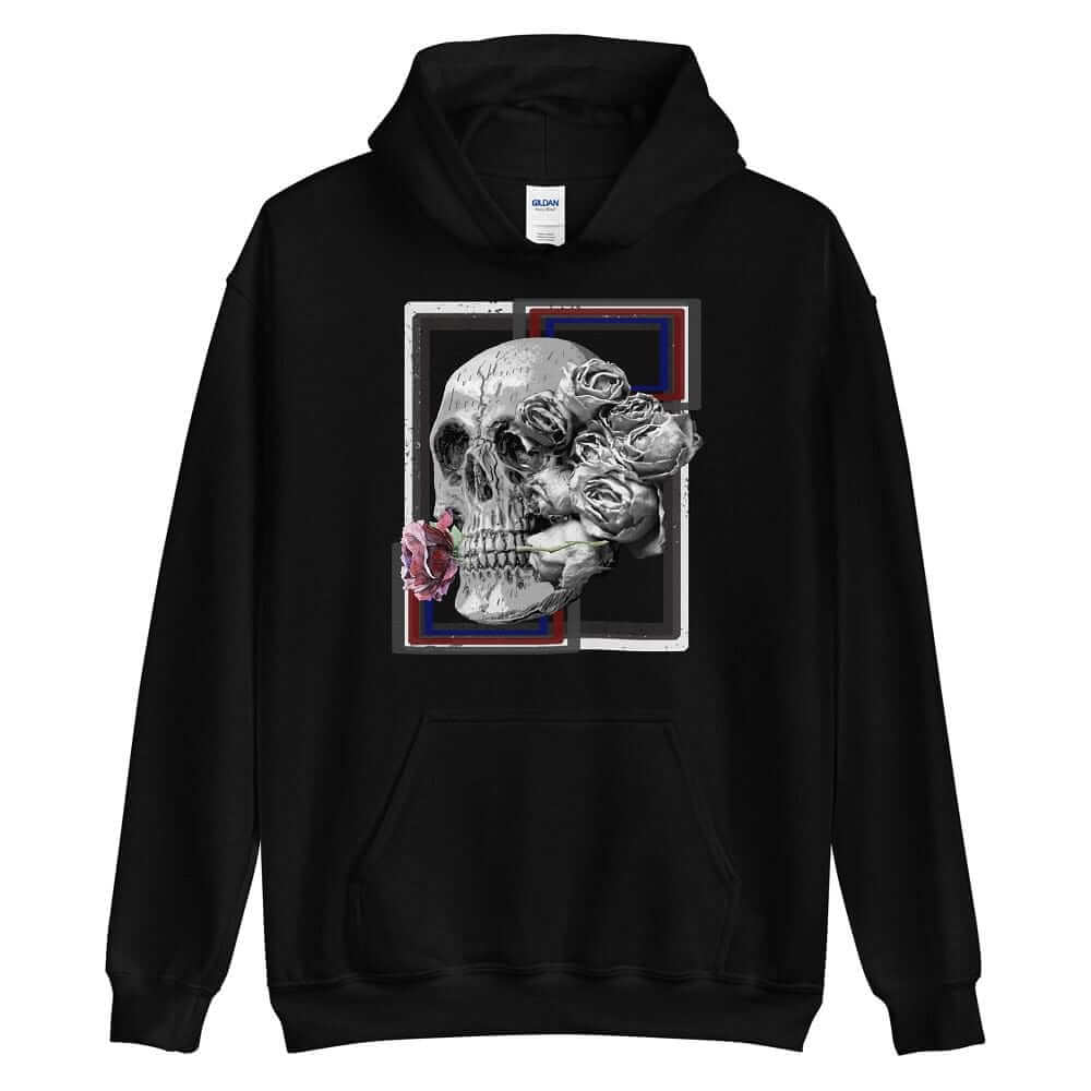 Deadly Love Skull Skeleton and Rose Hoodie | Gothic Fashion, Hoodies, $ 41.24, A Moment Of Now™