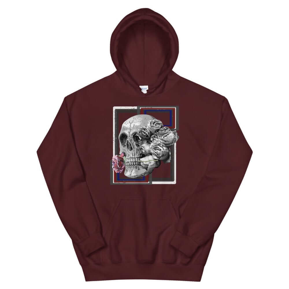 Deadly Love Skull Skeleton and Rose Hoodie | Gothic Fashion, Hoodies, $ 41.24, A Moment Of Now™