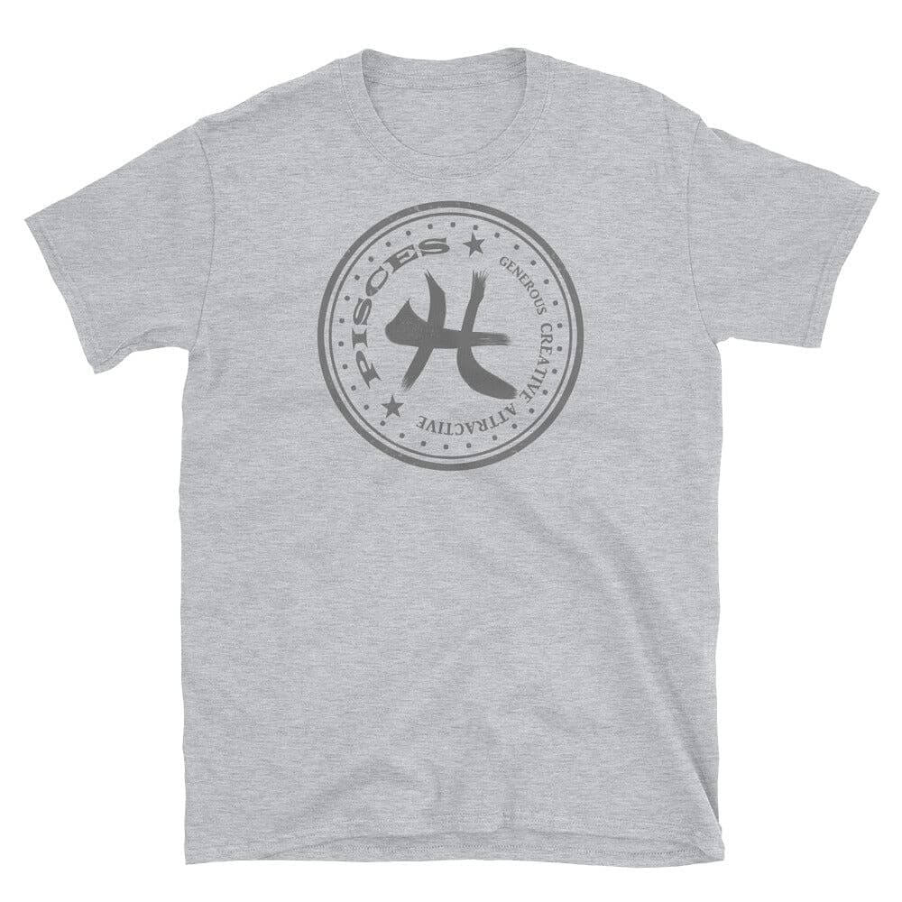 Distressed Pisces Zodiac Horoscope Symbol Short-Sleeve Unisex T-Shirt Tee, Tees, $ 24.95, A Moment Of Now™