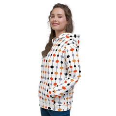 Elin Pattern Minimal Mid Century Modern Art Unisex Hoodie - White A Moment Of Now Women’s Boutique Clothing Online Lifestyle Store