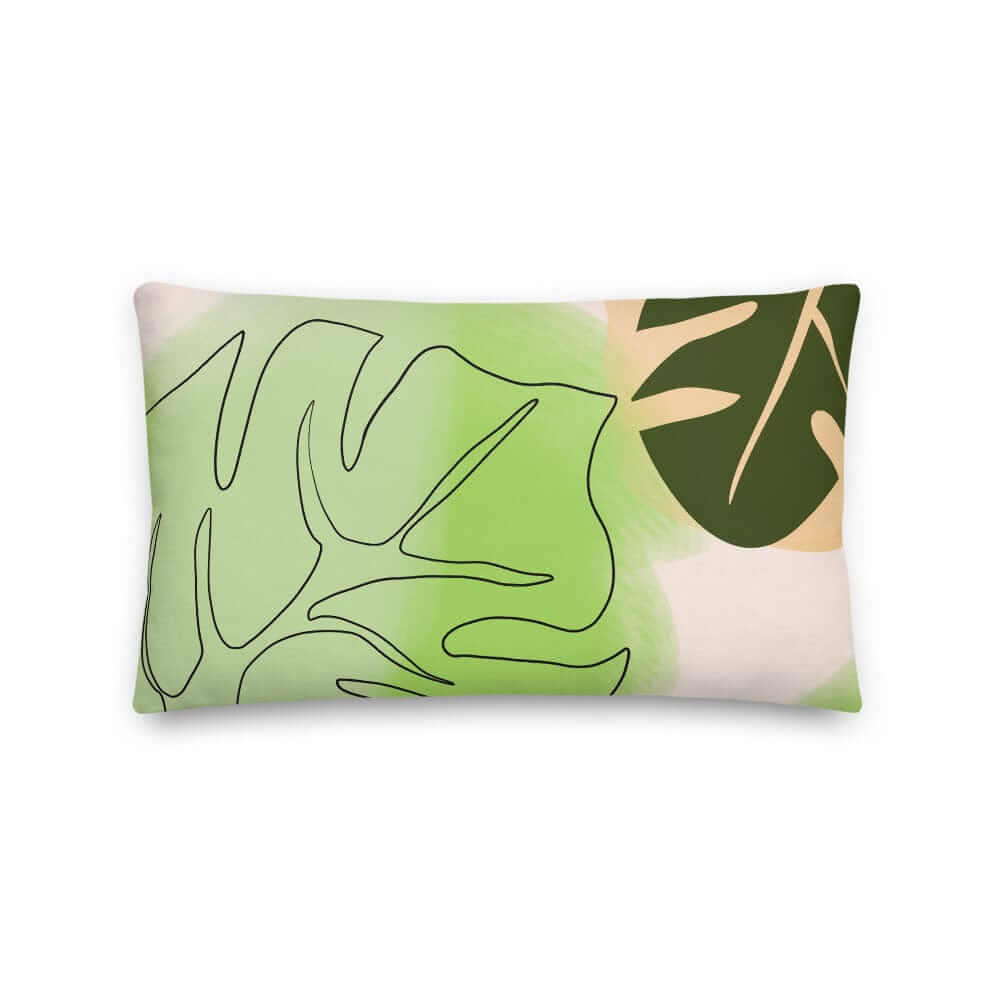 Fig Leaf Abstract Art Decorative Throw Pillow Accent Cushion, Pillow, $ 61.50, A Moment Of Now™