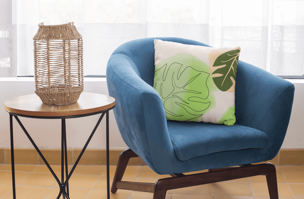 Fig Leaf Abstract Art Decorative Throw Pillow Accent Cushion, Pillow, $ 64.50, A Moment Of Now™